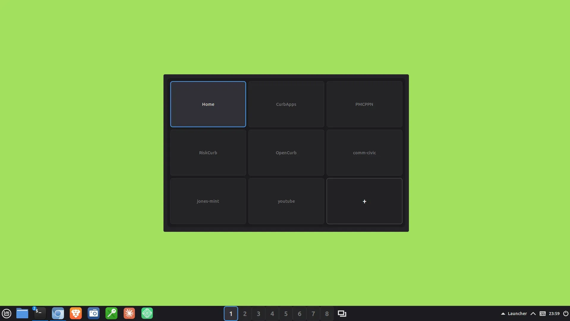 Workspace Grid running on a full desktop