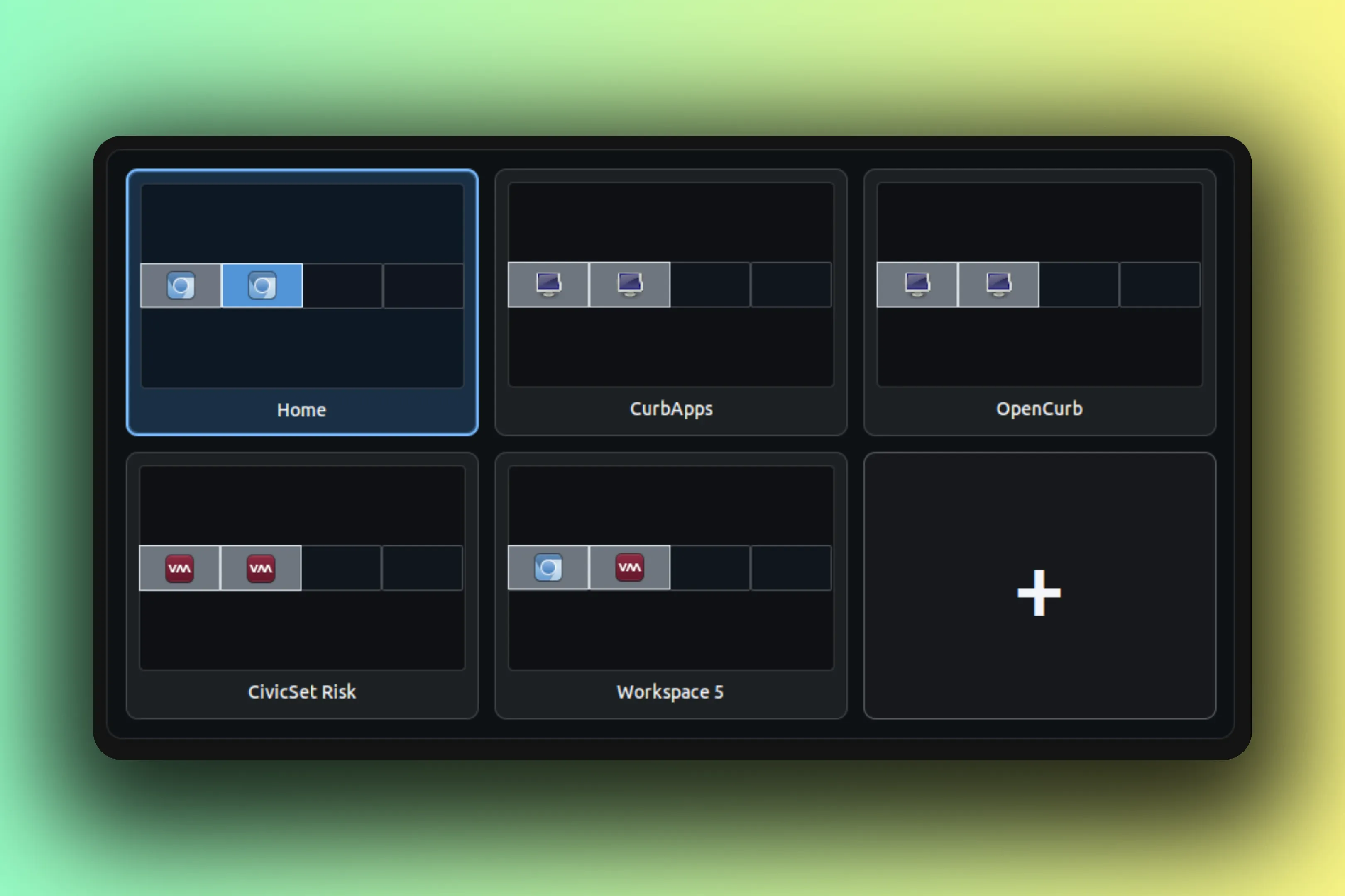 Workspace Grid desklet screenshot